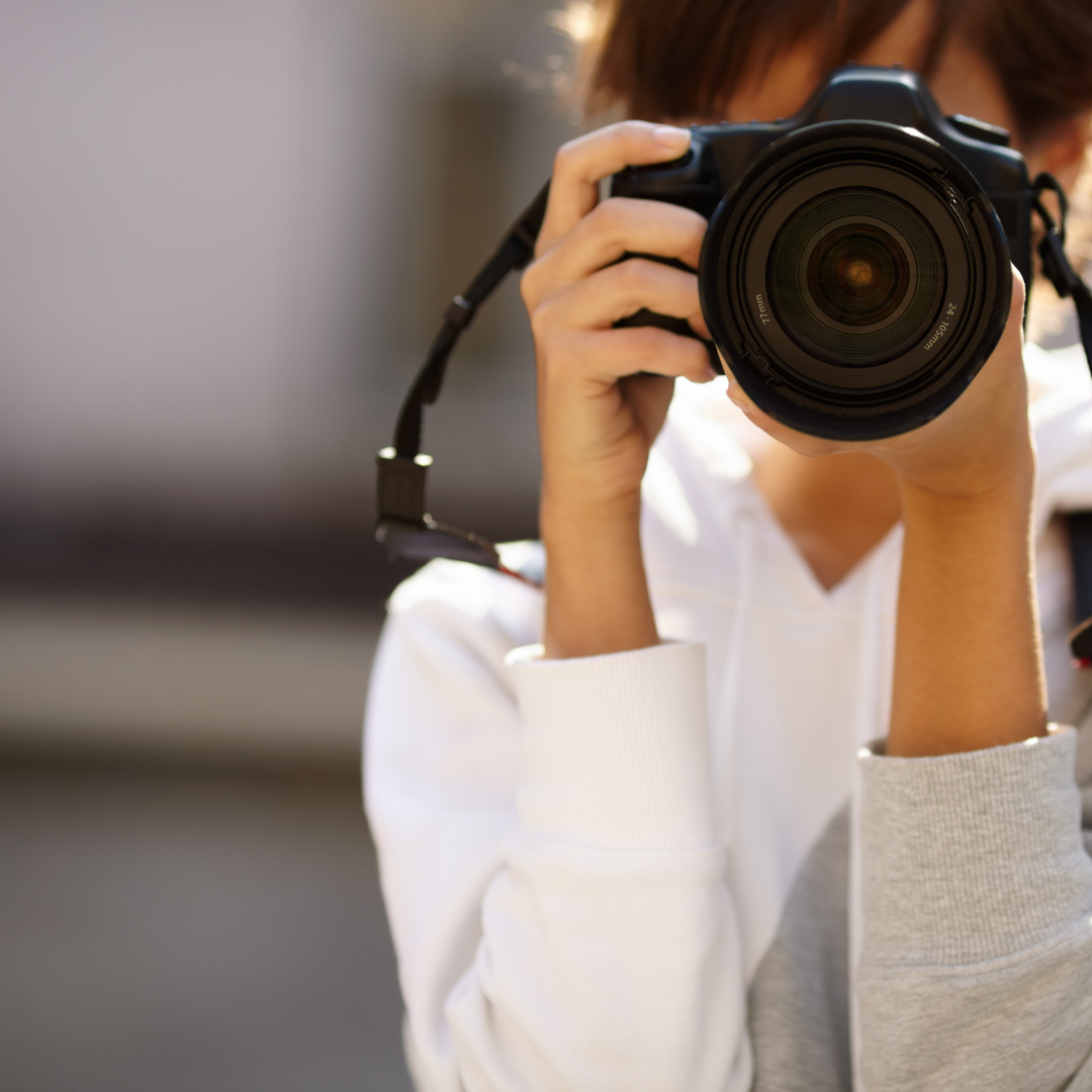 woman taking a photo