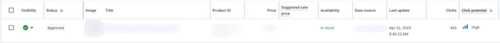 Google Merchant Center Product Listings