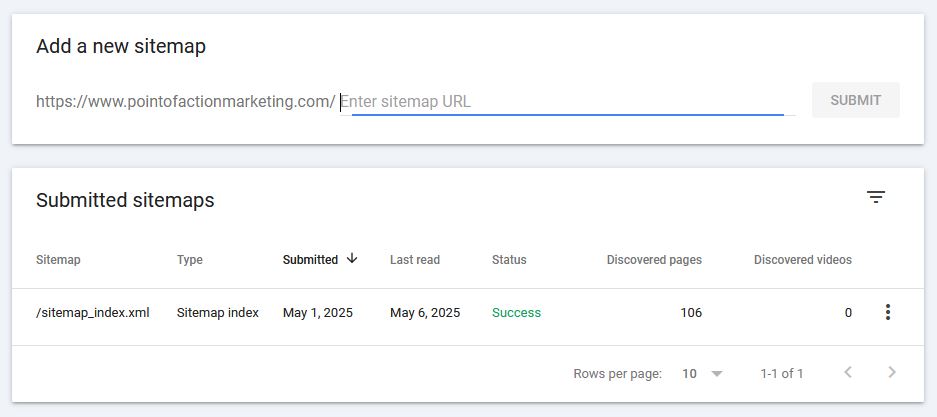Submit XML Sitemap